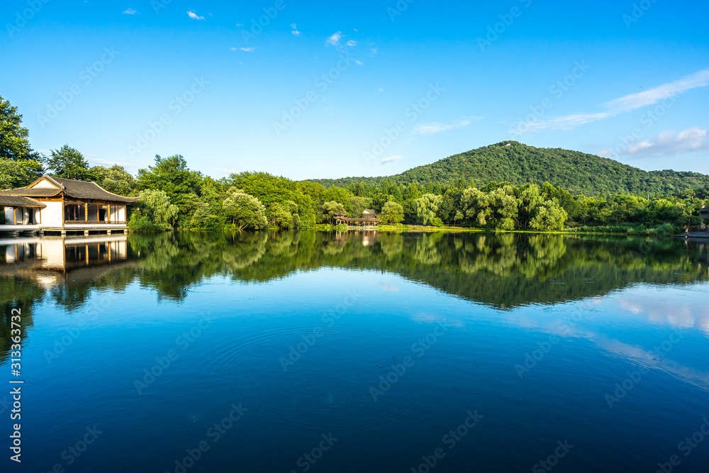 lake in forest