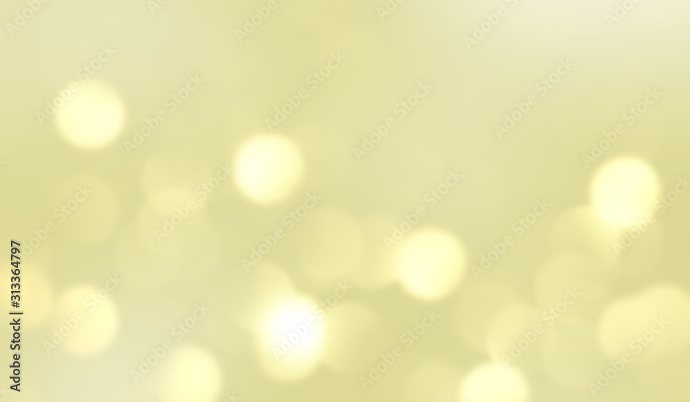 Abstract gold background with glowing bokeh lights