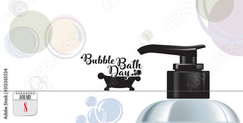 Postcard Bubble Bath Day