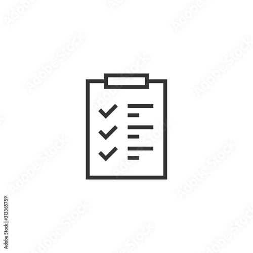 To do list icon in flat style. Document checklist vector illustration on white isolated background. Notepad check mark business concept. © Lysenko.A