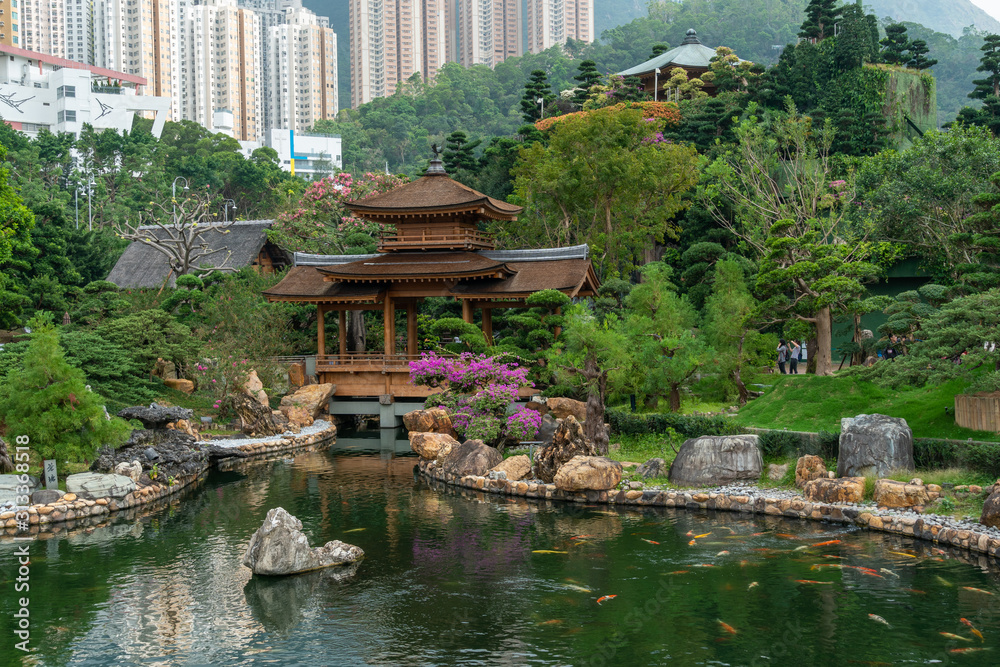 Beautiful pavilion at Nan Lian garden, Hong Kong Beautiful pavilion at Nan Lian garden, Hong Kong