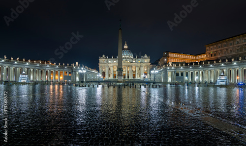 San Pietro square and Basilica Roma