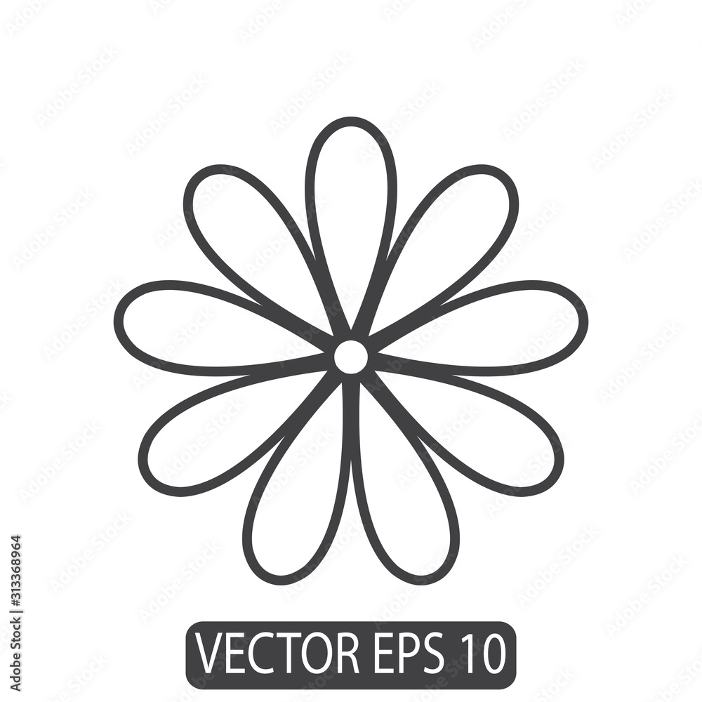 Flower Icon Design, Vector Template