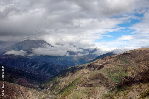 Mountainous landscape. View from Zodk (Sotk) Pass. Mountainous Karabakh.