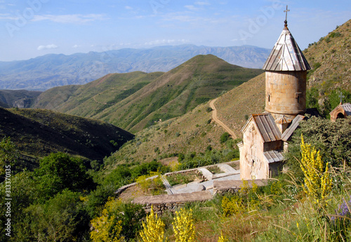 Spitakavor Monastery is located a few km northward from Vernashen Village. Vayots Dzor Region, Armenia.