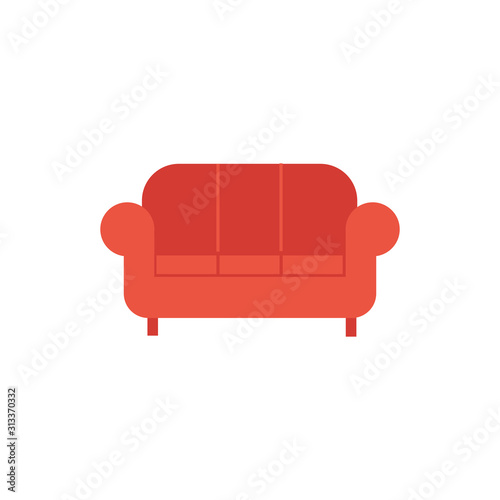 livingroom sofa furniture isolated icon