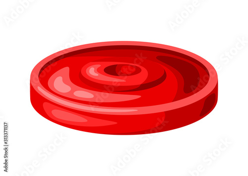 Illustration of disks for heavy weight barbell.