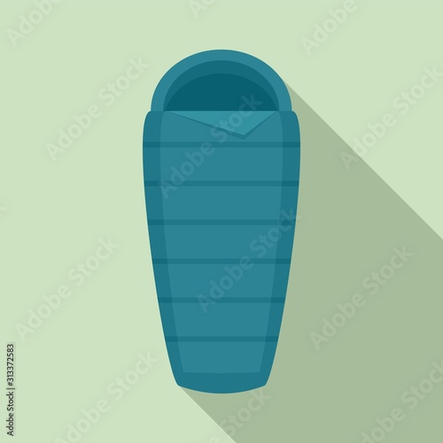 Activity sleeping bag icon. Flat illustration of activity sleeping bag vector icon for web design