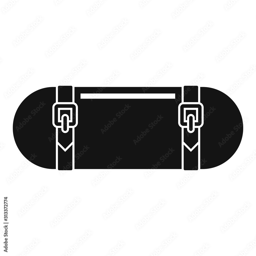 Sleeping bag roll icon. Simple illustration of sleeping bag roll vector icon for web design isolated on white background Sleeping bag roll icon. Simple illustration of sleeping bag roll vector icon for web design isolated on white background