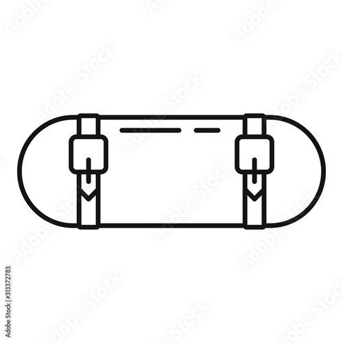 Sleeping bag roll icon. Outline sleeping bag roll vector icon for web design isolated on white background