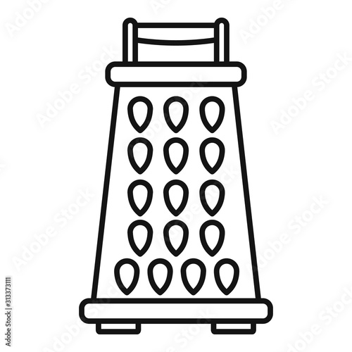 Grater icon. Outline grater vector icon for web design isolated on white background