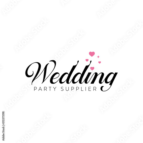 Wedding planner, wedding organizer logotype design. Simple and elegant