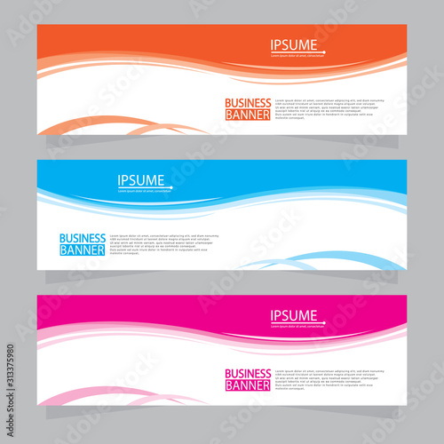 Vector abstract design web banner template. Web Design Elements - Header Design. Abstract geometric web banner template on grey background.Modern banner.  W