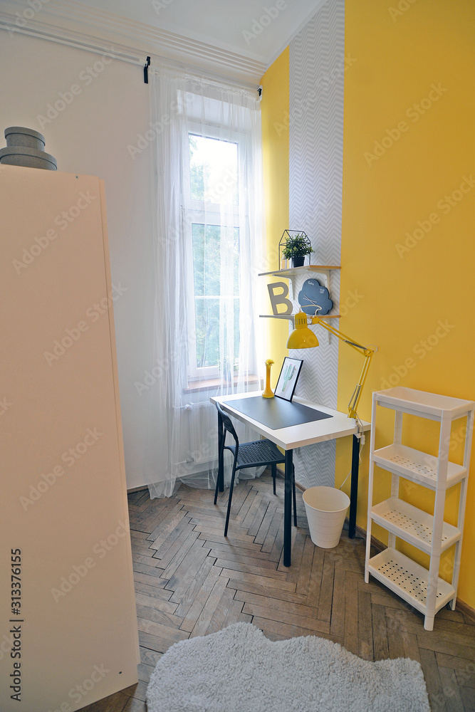 Young woman in living room