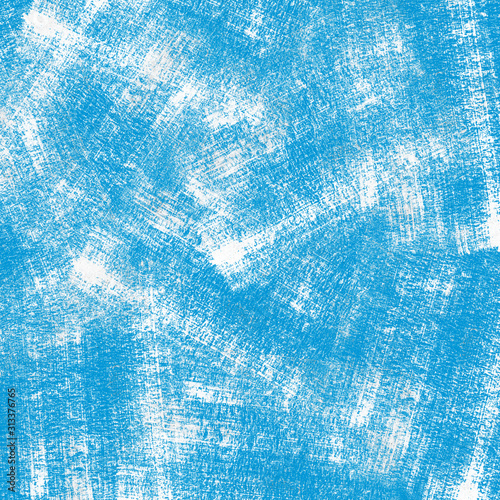 Blue background, white marks, streaks, tread, aged wall, cracked ice