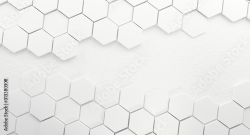 hexagons background white. ...