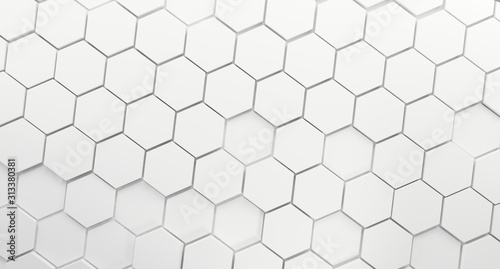 hexagons background white. ...
