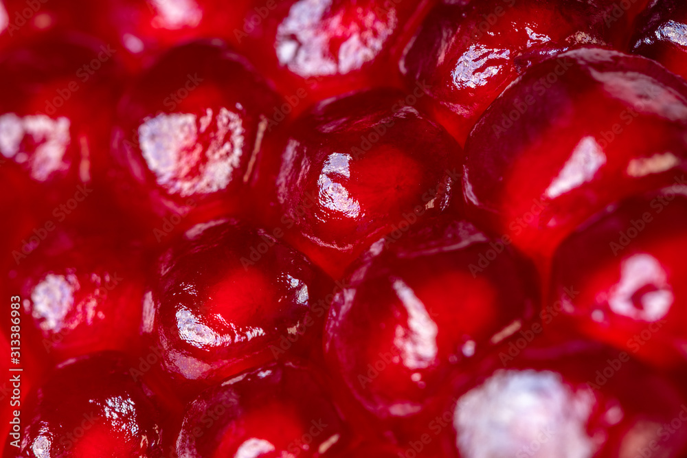 Ripe pomegranate fruit with selective focus. pomegranate for healthy food