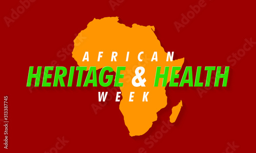 Vector illustration on the theme of African Heritage and health week from February 1st to 7th.