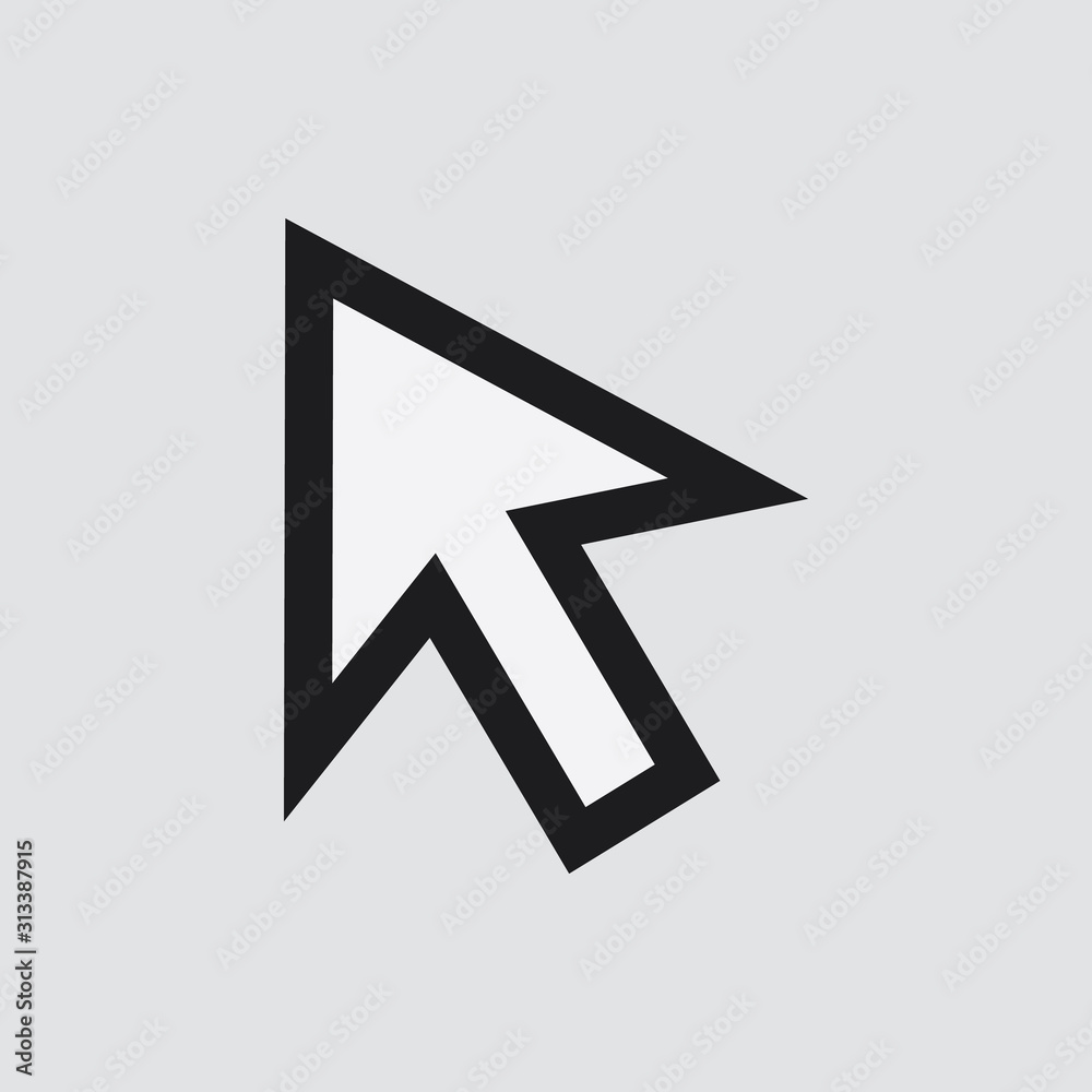 Mouse arrow icon isolated of flat style. Vector illustration. Mouse arrow icon isolated of flat style. Vector illustration.