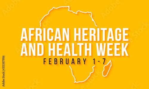 Vector illustration on the theme of African Heritage and health week from February 1st to 7th.