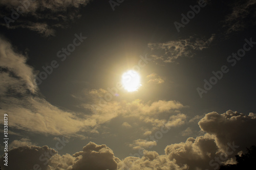 dramatic sky with clouds