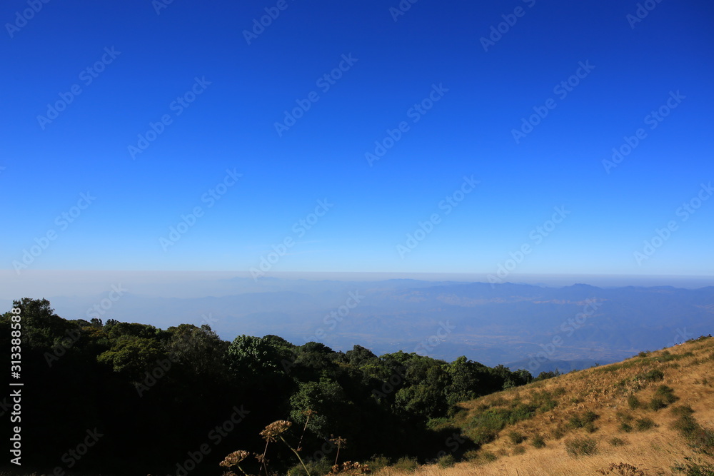 the cloud sea in Chiang rai doi inthanon peak in thailand, the highest mountain in thailand the cloud sea in Chiang rai doi inthanon peak in thailand, the highest mountain in thailand