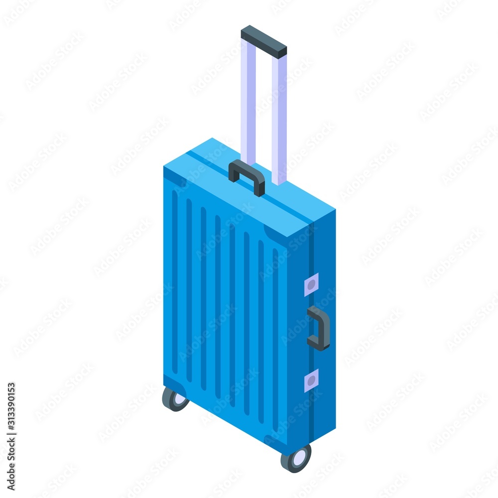 Travel bag icon. Isometric of travel bag vector icon for web design isolated on white background Travel bag icon. Isometric of travel bag vector icon for web design isolated on white background