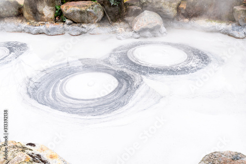 Japanese mud onsen in Beppu