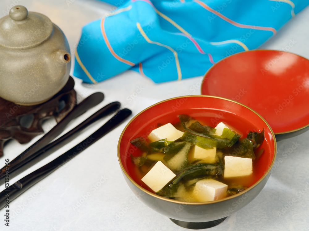 tofu miso soup Stock Photo | Adobe Stock