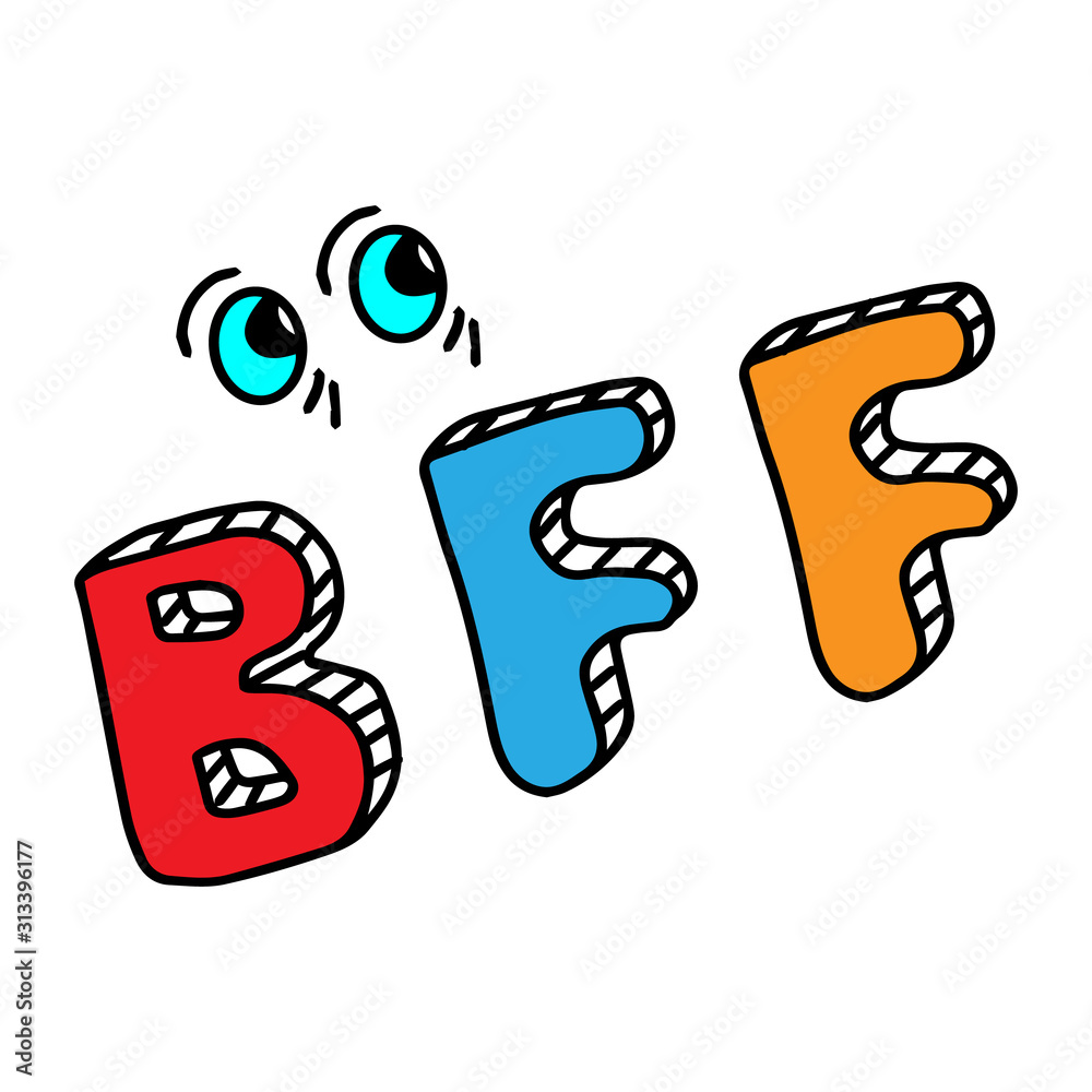 Best Friends Forever Hand Lettering Stock Vector (Royalty Free) 1412376785