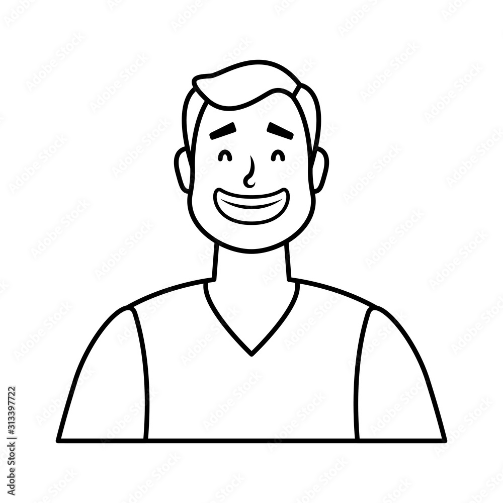 young man avatar character icon