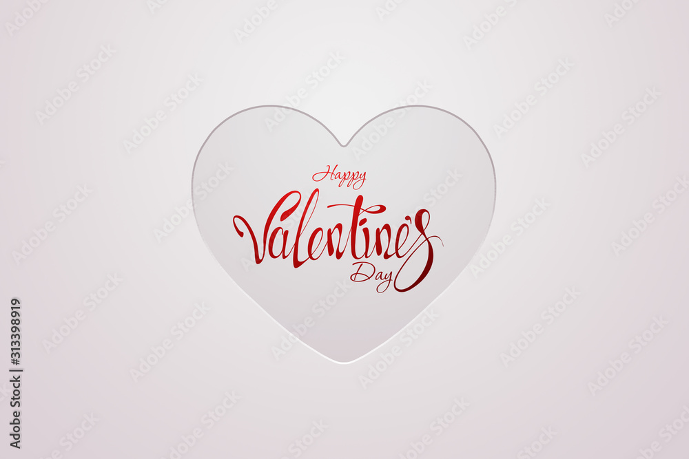 Design for Valentine's Day, holiday card, the inscription on a light background. Sale poster, blank, love, sale, flyer.