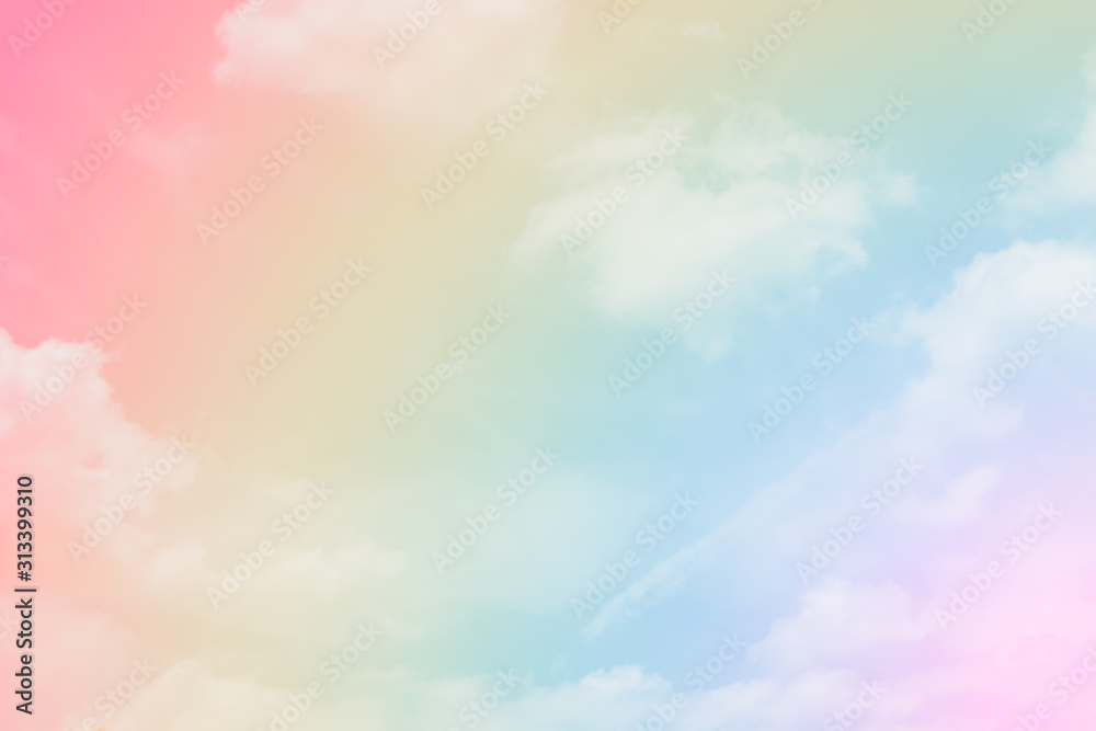 cloud background with a pastel colour