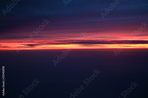sunset from an airplane © Stefanos