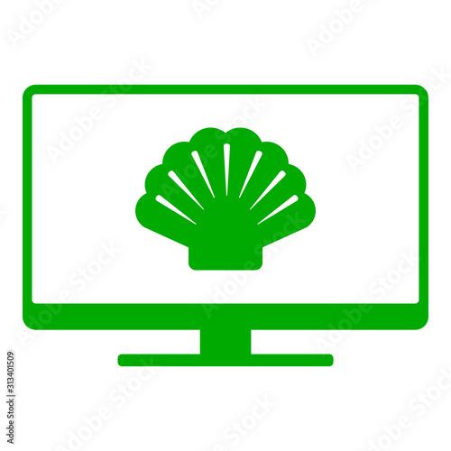 Muschel und Monitor