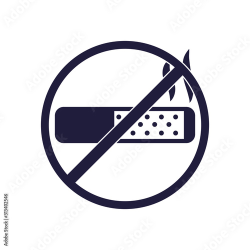 dont smok signal isolated icon