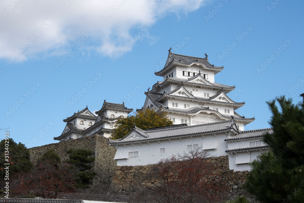Beautiful white Himeji Castle in autumn season in Hyogo Prefecture, Japan Beautiful white Himeji Castle in autumn season in Hyogo Prefecture, Japan