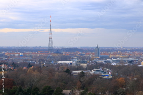 Panoramic view of Leipzig/Germany from the Battle of nations monument © Dynamoland