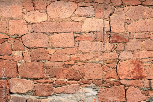 Pattern of decorative stone wall random size texture background