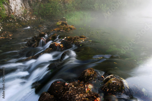 Rapids on the Slunjcica River source in Croatia photo