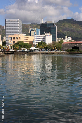 Urban skyline of Port Louis, Mauritius