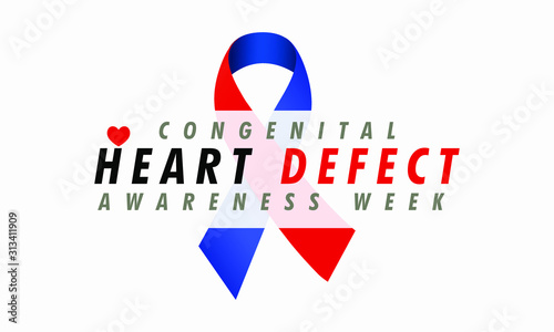 Vector illustration on the theme of Congenital Heart Defect Awareness week from February 7th to 14th.