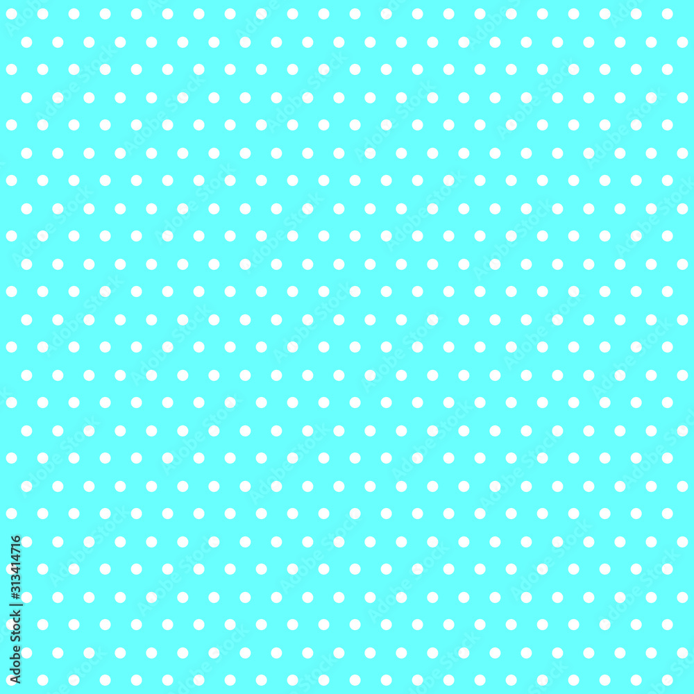 Editable Vector abstract white polka dot pattern on blue background