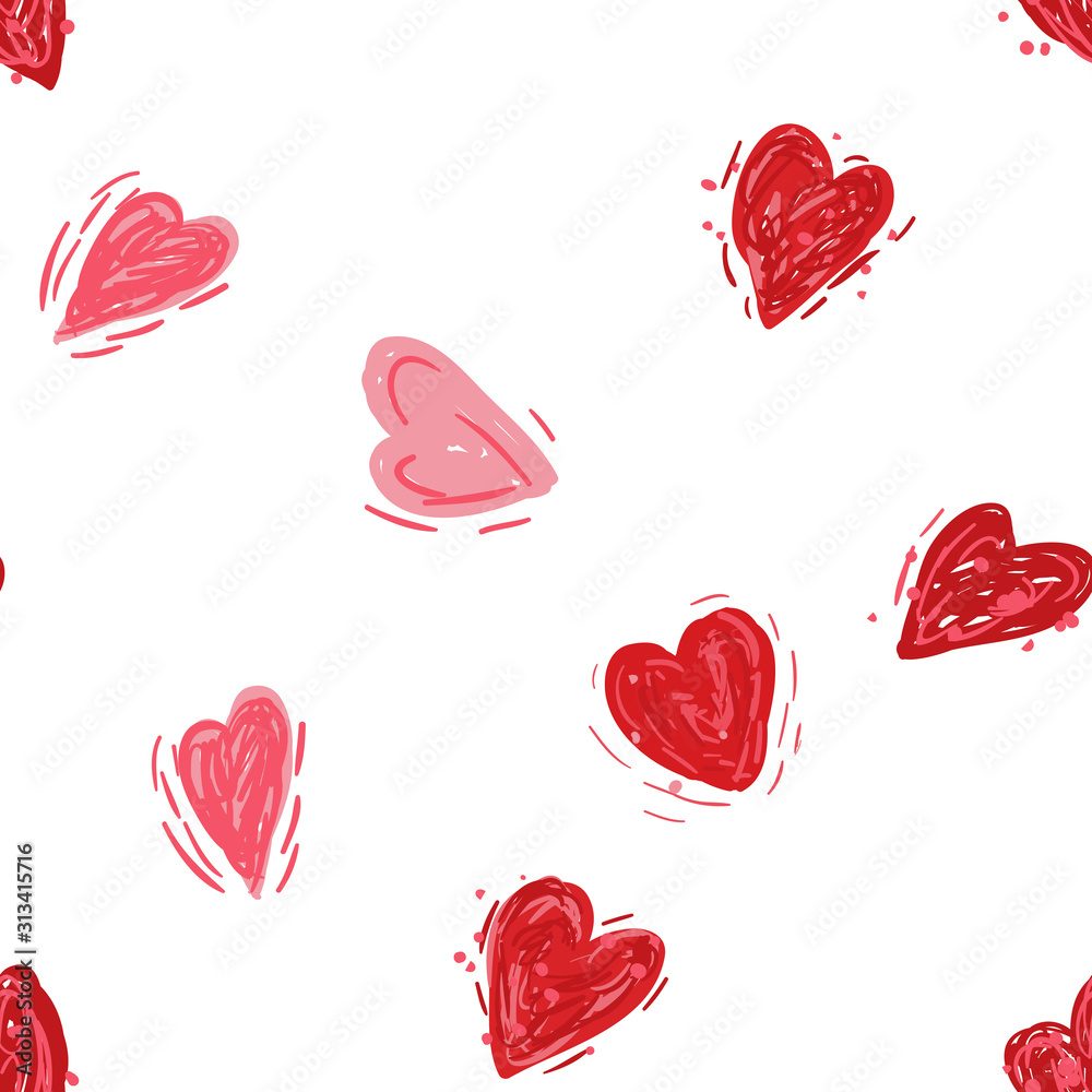 Seamless pattern with hearts. Valentines day background Seamless pattern with hearts. Valentines day background
