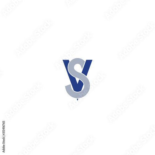 Letter V and letter S logo design