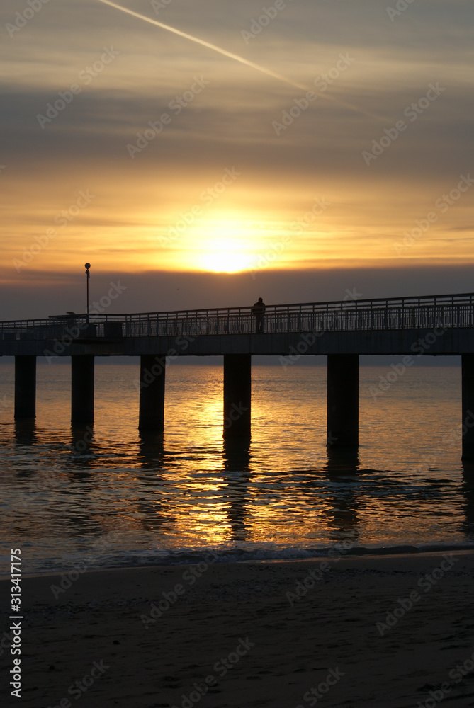 pier at sunset