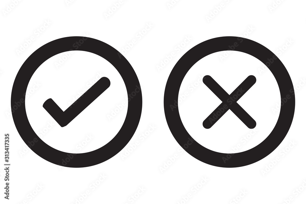 Check Mark Wrong Mark Icons Check Mark Wrong Mark Icons