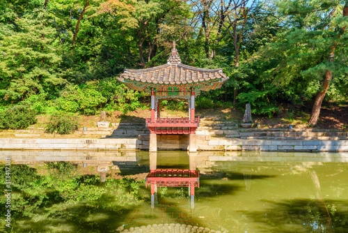 Aeryeonjeong Pavilion and Aeryeonji Pond, Huwon Secret Garden