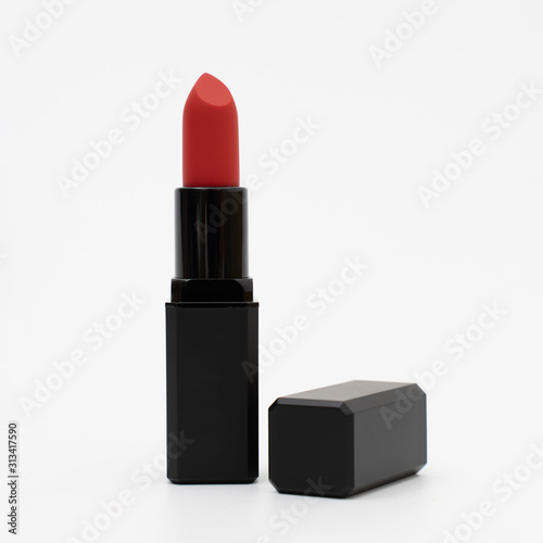 red lipstick isolated on white